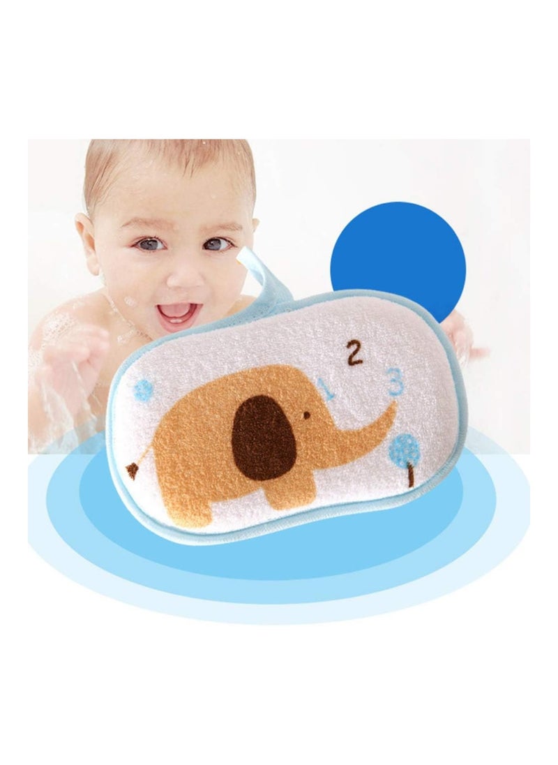 3Pcs Absorbent Exfoliating Shower Sponge Cotton Body Scrubber Towel