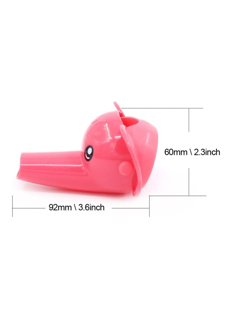 Cartoon Faucet Extender Sink Handle Extender Set Of 3, Yellow Duck, Pink Elephant, Blue Dolphin