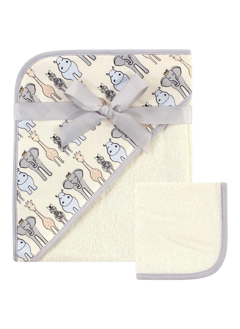 Baby Cotton Hooded Towel And washcloth, One Size