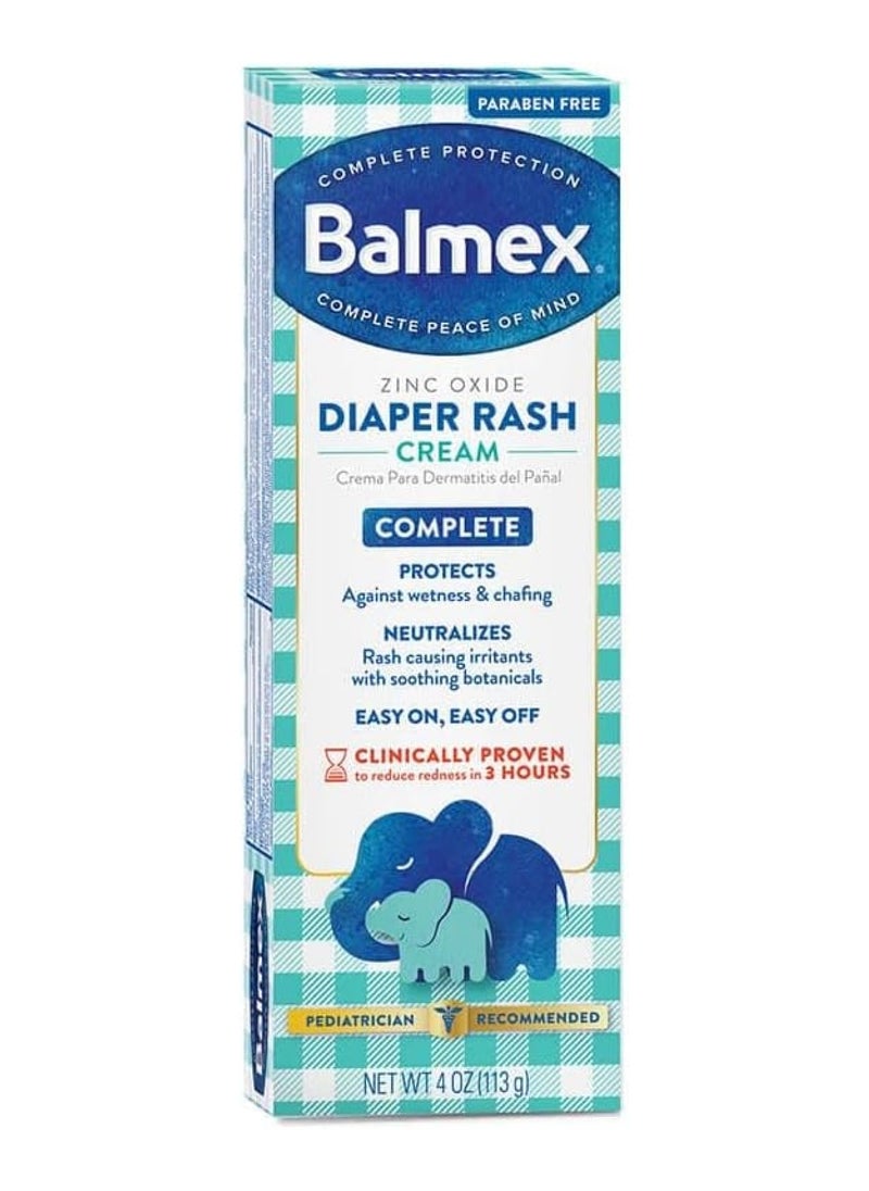 Zinc Oxide Diaper Rash Cream, 4Oz