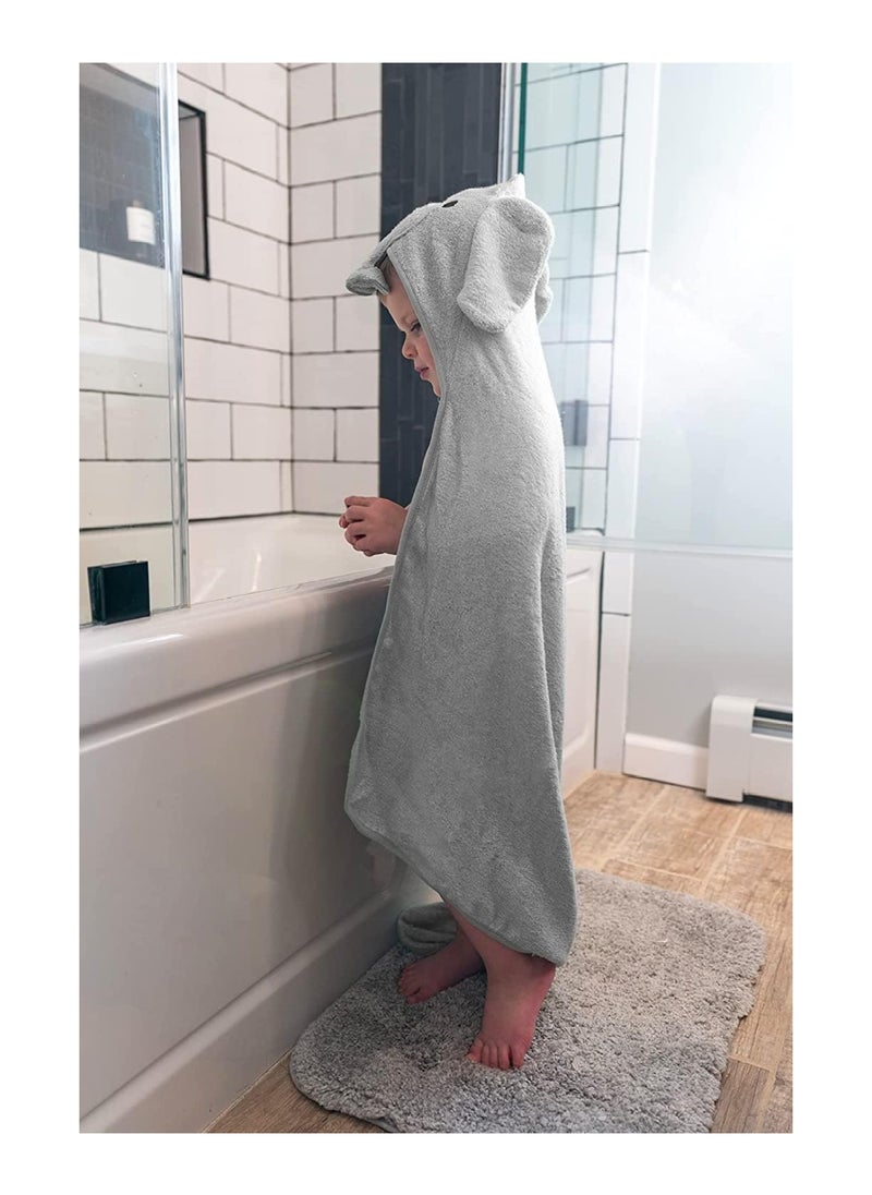 Baby Animal Hooded Towel And Washcloth Set 0-9 Months Cute Elephant Cub