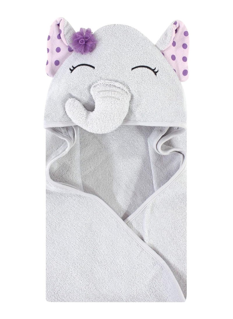 Baby Cotton Animal Faced Hooded Towel, One Size