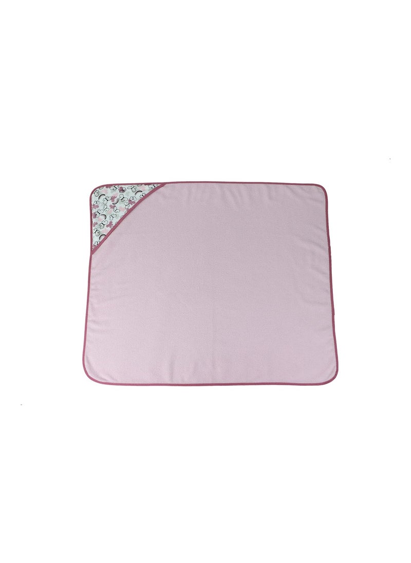 Buttons & Stitches Baby Girl 3 Pack Rolled/Carded Hooded Towels In Butterfly Polka Print