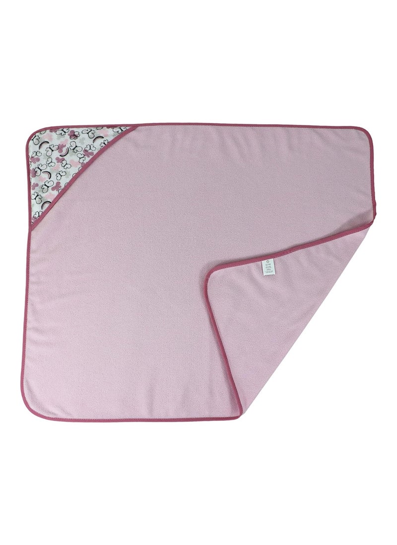 Buttons & Stitches Baby Girl 3 Pack Rolled/Carded Hooded Towels In Butterfly Polka Print