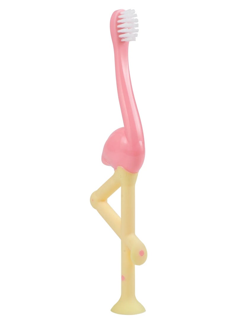 Flamingo Toddler Toothbrush For Ages 12M-4Y