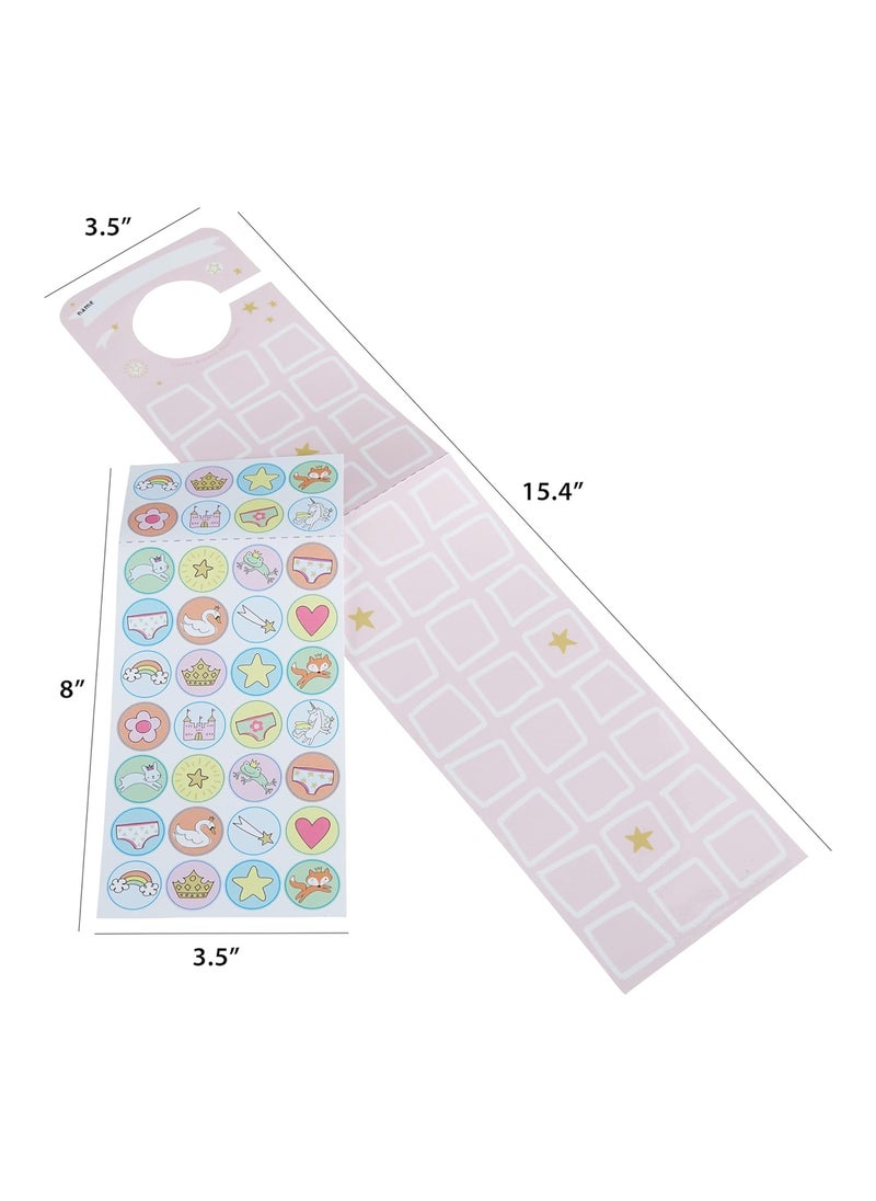 Btdk-24937 Super Princess Stickers And Hanging Door Knob Reward Chart Potty Training Tool For Girls, 3.5