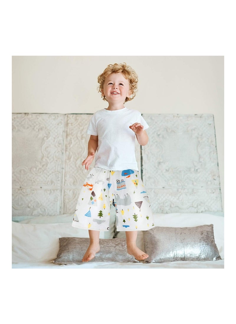 2 Packs Waterproof Diaper Pants Potty Training Cloth Diaper Pants for Baby Boy and Girl Night Time Pink