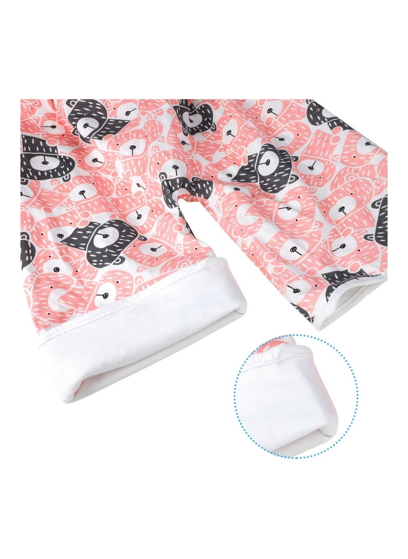2 Packs Waterproof Diaper Pants Potty Training Cloth Diaper Pants for Baby Boy and Girl Night Time Pink
