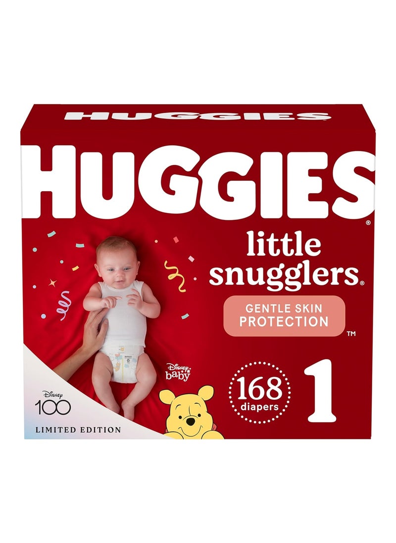 Pack Of 168 Little Snugglers Newborn Diapers, Size 1, 8-14 lbs