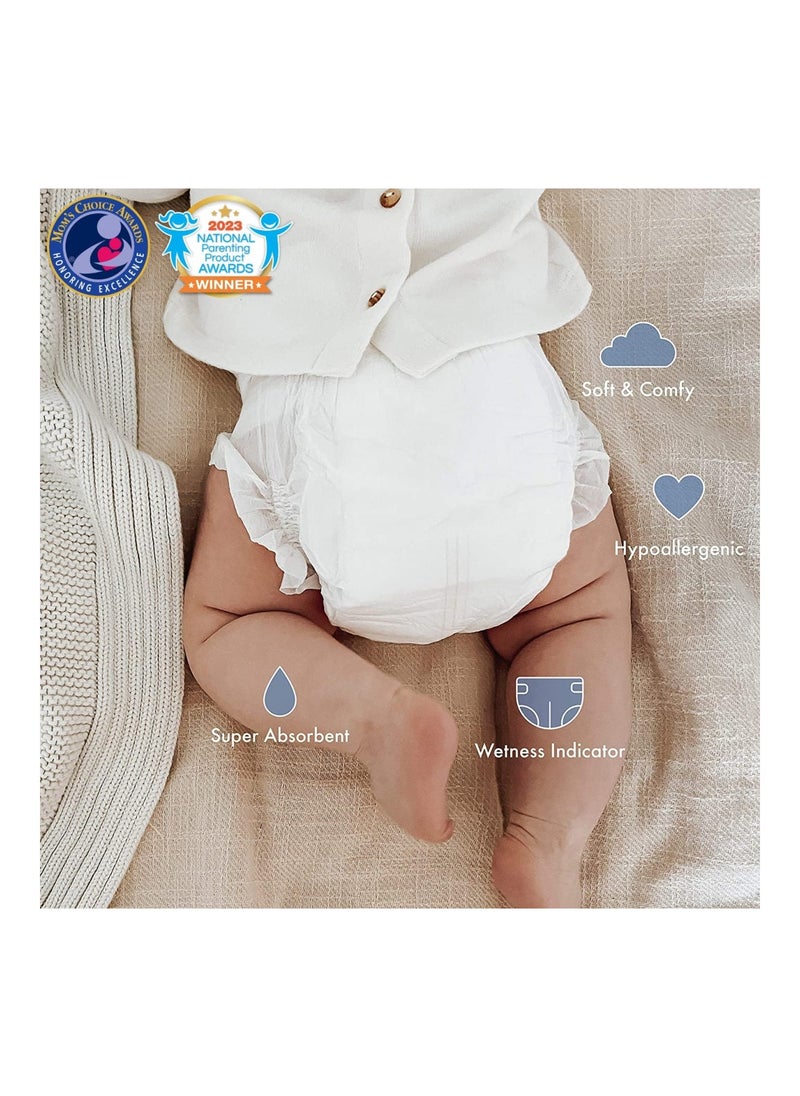 Believe Diapers Size Newborn (<10Lbs) Viscose Bamboo Diapers 36 Count - Natural Baby Diaper, Chemical Free and Fragrance Free Natural Diaper for Sensitive Skin, Super Absorbent with Leak Protection