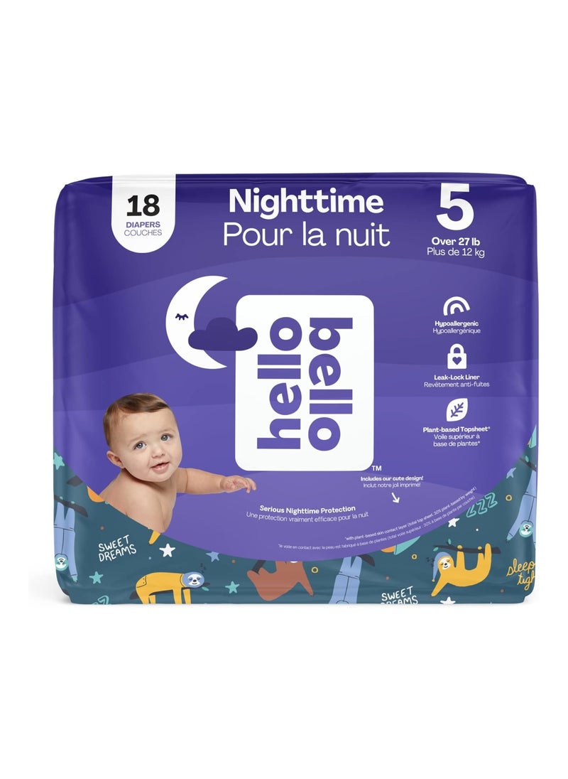 Diapers Overnight 5, 18 Count