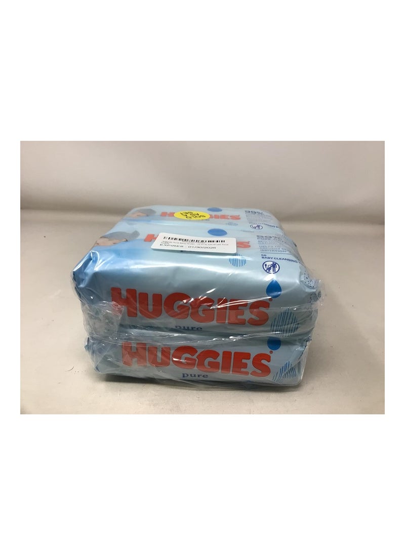 Pack Of 4 Pure Baby Wipes, 224 Wipes Total