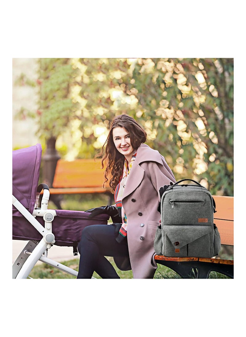 Multi Function Large Baby Diaper Bag W Stroller Straps Insulated Pockets Changing Pad Stylish And Durable With Anti Water Material
