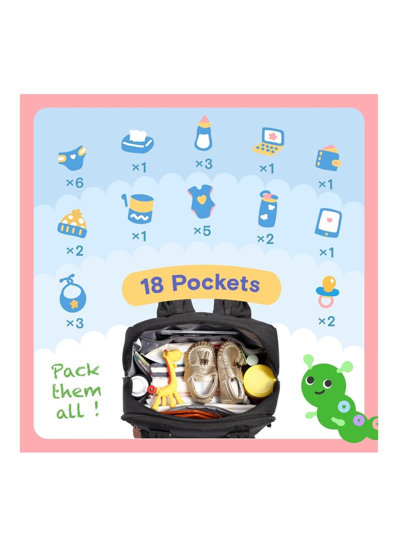 Diaper Bag Backpack Large Unisex Baby Bags Girls