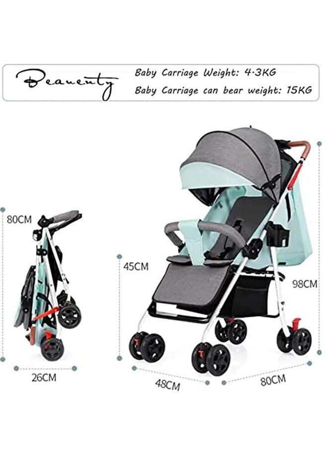 Light Weight Fold Strollers, Safety Comfortable Strollers with Extra Storage and Sunshade Canopy Stroller, Pram Push Chair Suitable for Newborn Babies Travel Strollers (6-36 Months)