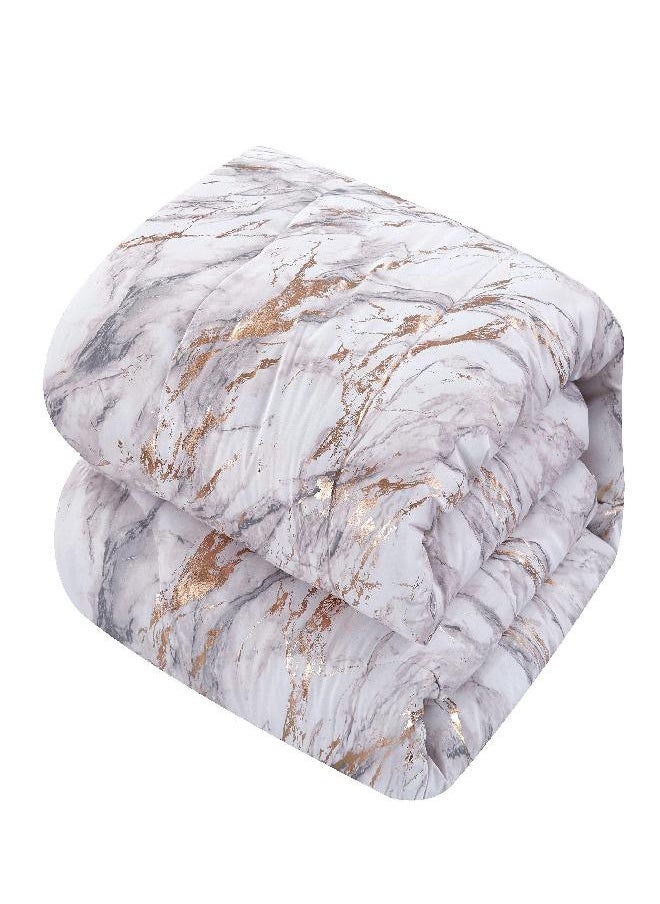 pop shop Marble Comforter Set, Full/Queen, Rose Gold