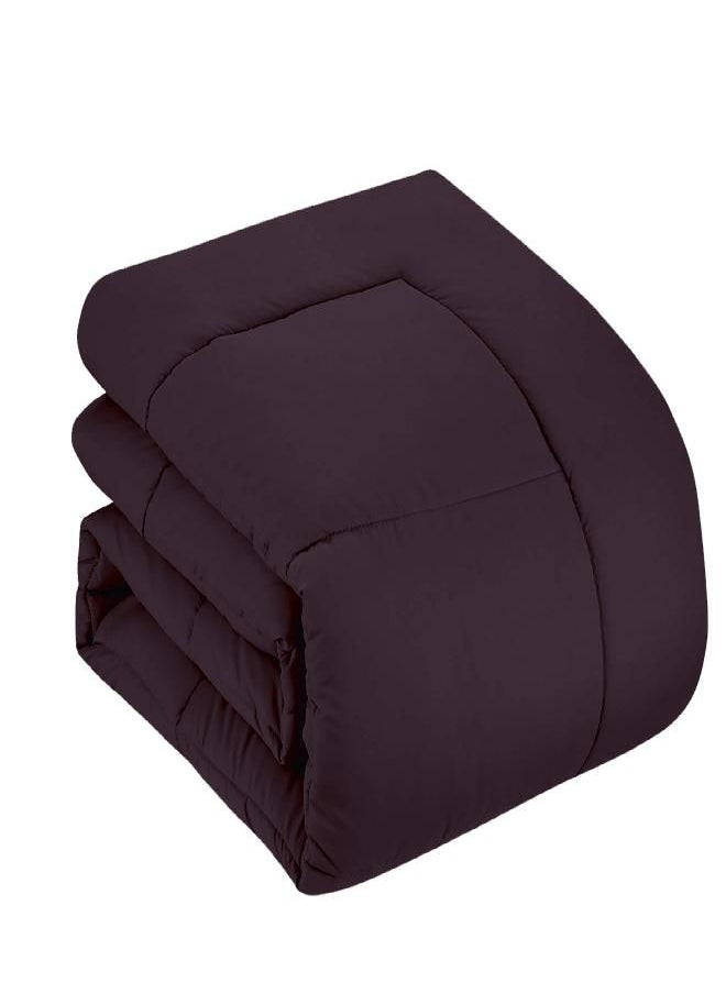 Sweet Home Collection Down Alternative Comforter All Season Warmth Luxurious Plush Loft Microfiber Fill Duvet Insert Bedding, Full, Purple