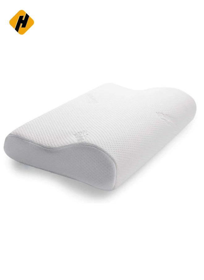 Memory Foam Pillow , Ergonomically Designed Sleeping Pillow, Strong Neck Support Contour Bed Pillow Suitable for Sleepers with Shoulder & Cervical Pain, Washable Pillow Cover