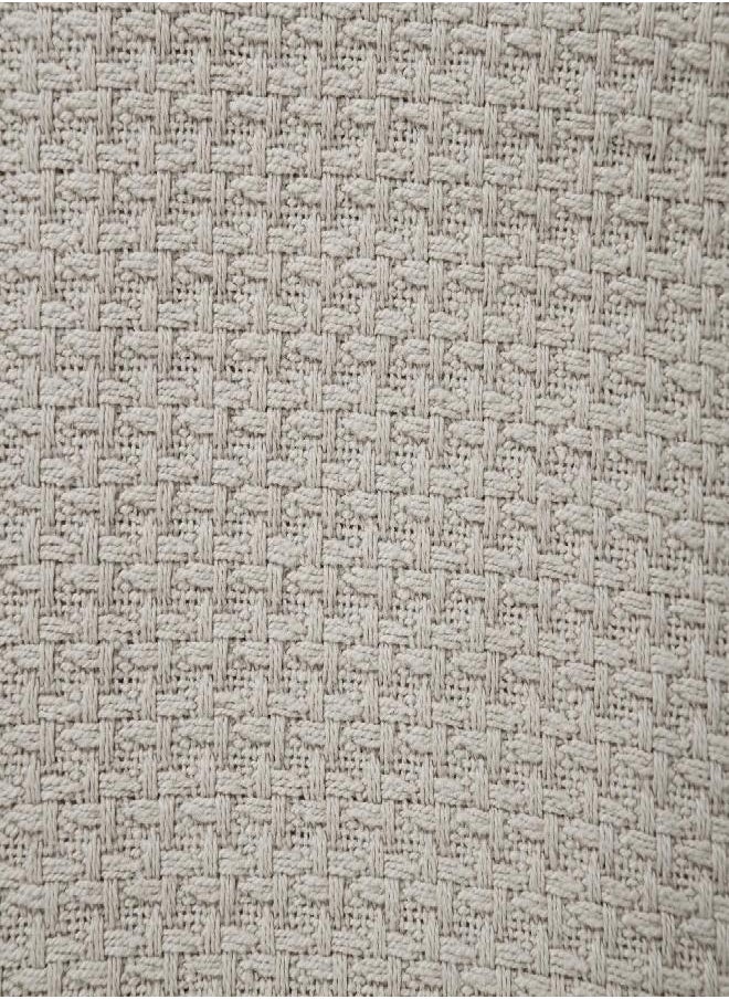 HILLFAIR 100% Combed Cotton Blanket- California King Size Bed Blankets- Warm Soft All Season Breathable Blankets- Extra Large Oversized California King Blanket-Cotton Blankets - California King Sand