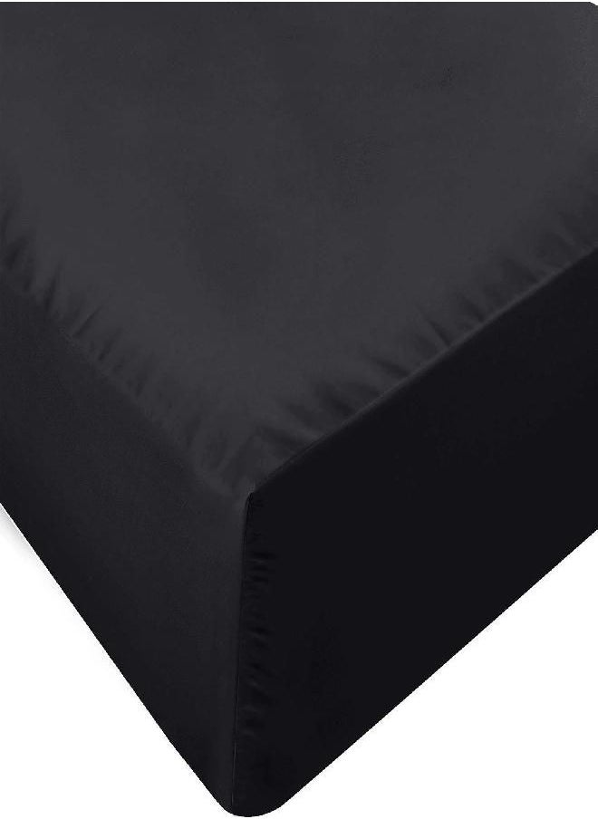 Utopia Bedding King Fitted Sheet - Bottom Sheet - Deep Pocket - Soft Microfiber -Shrinkage and Fade Resistant-Easy Care -1 Fitted Sheet Only (Black)