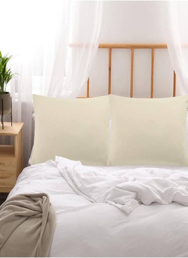 uxcell 2 Pack Pillow Cases Soft 1800 Series Microfiber Pillowcases Set with Zipper Queen(20