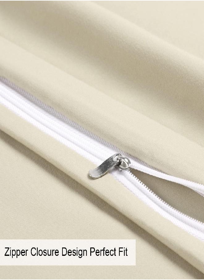 uxcell 2 Pack Pillow Cases Soft 1800 Series Microfiber Pillowcases Set with Zipper Queen(20