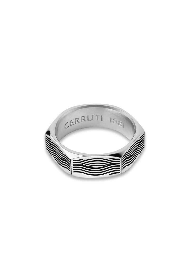 Cerruti 1881 Comb Silver Finger Ring For Men 64