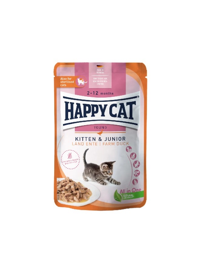 Happy Cat MIS Culinary Kitten & Junior Farm Duck 85g (Pack of 20pcs)