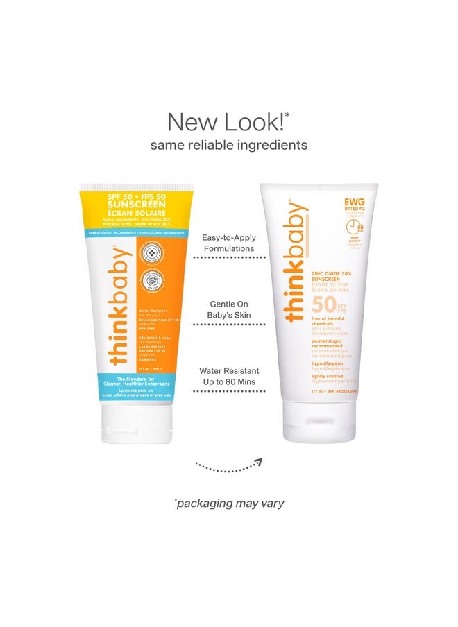 Safe Sunscreen Spf 50+ - 6Oz Family Size (2-Pack)