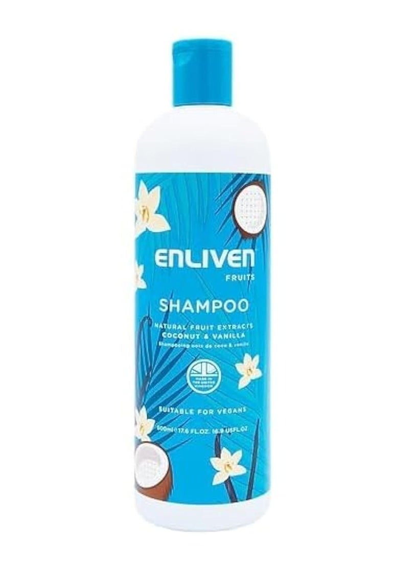 Fruit Extracts Shampoo 500ml Coconut & Vanilla