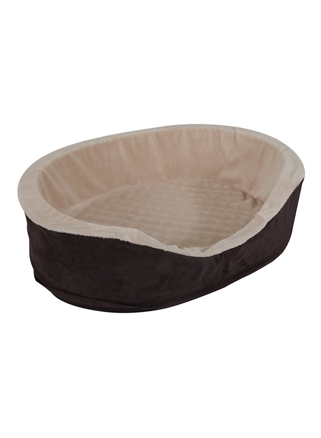 Aspen Pet Lounger Bed Brown 28 x 21 x 7.5inch