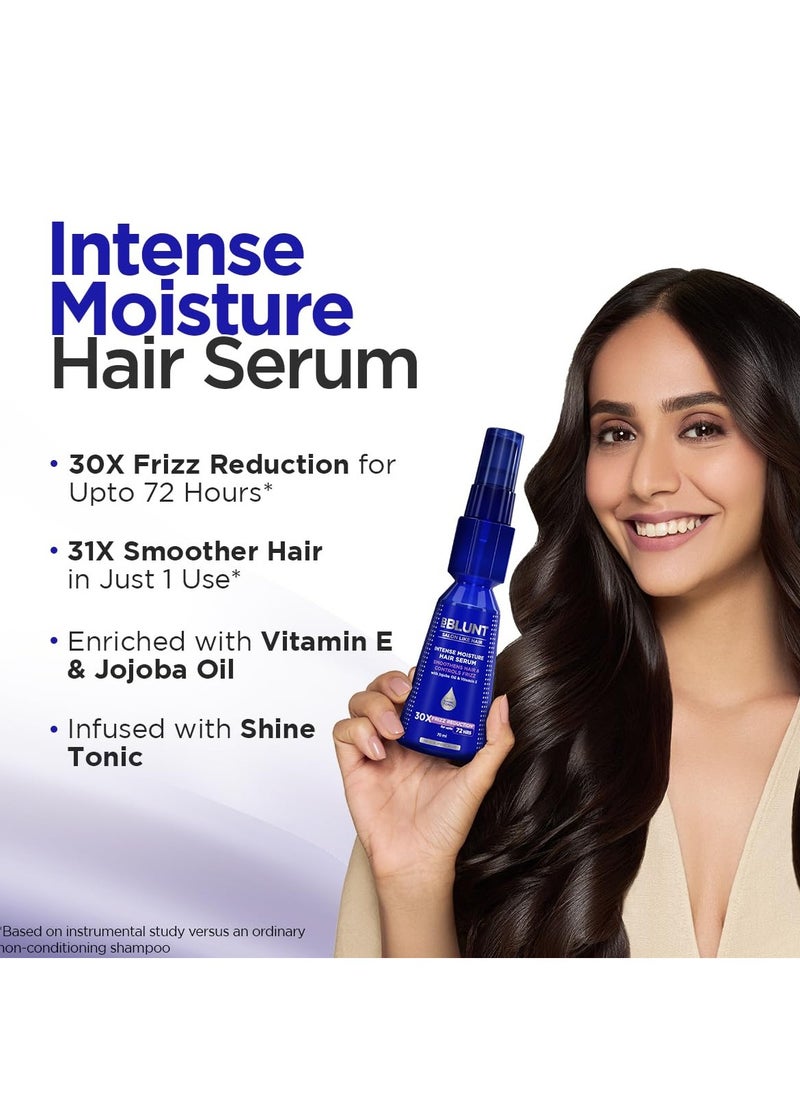 Intense Moisture Hair Serum with Vitamin E & Jojoba Oil* - 70 ml 30x Frizz Reduction for Upto 72 Hours* | 31x Smoother Hair in Just 1 Use*