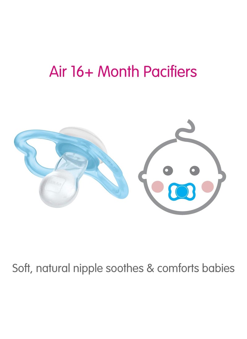 Air Day And Night Baby Pacifier For Sensitive Skin Glows In The Dark 3 Pack 16+ Months Boy 3 Count Pack Of 1