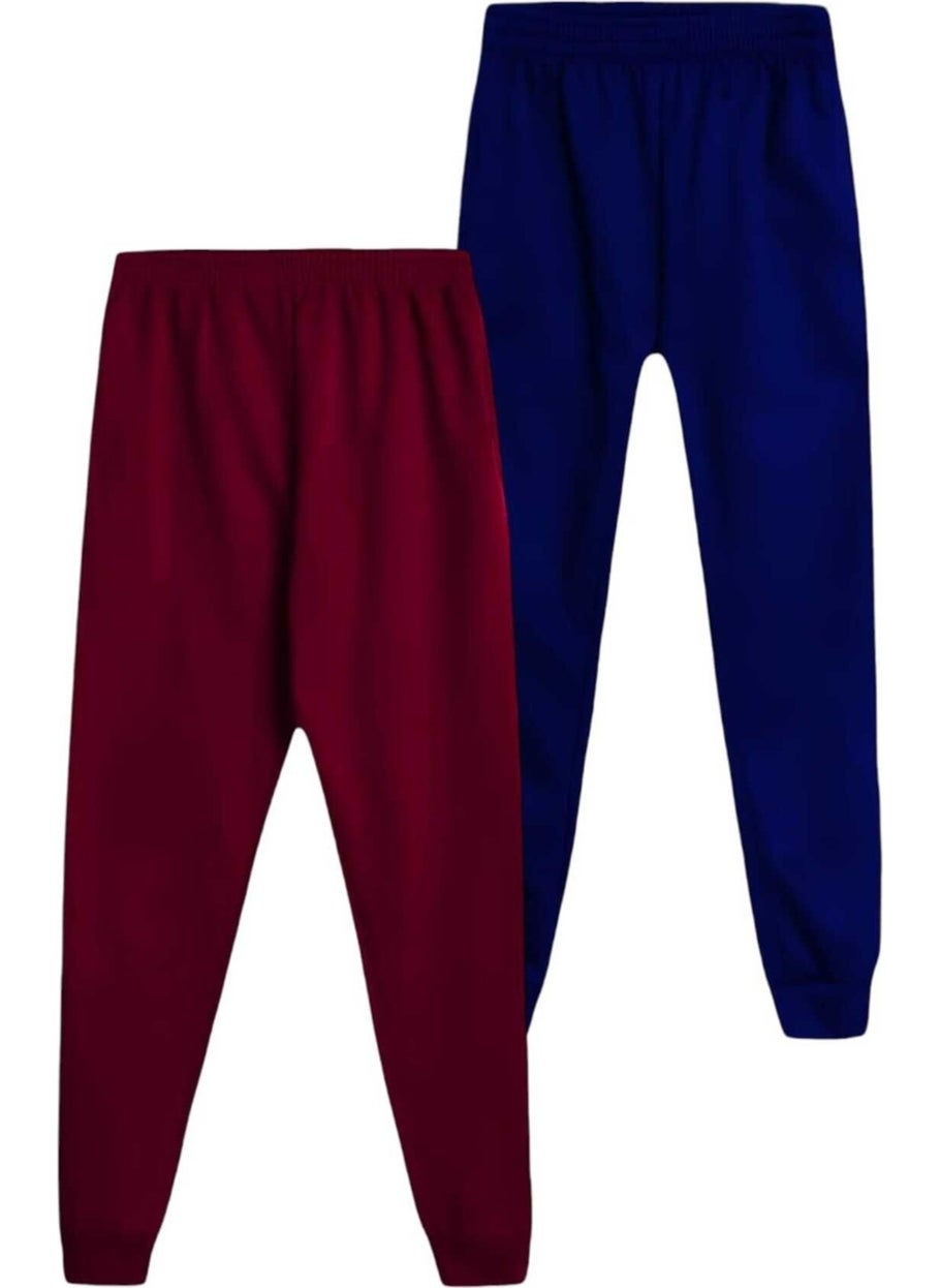 Kids Elastic Waist Jogger Sweatpants 2-Piece Set