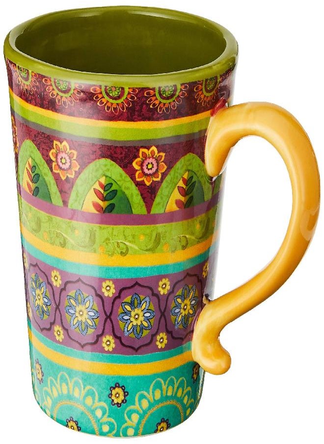 Certified International Tunisian Sunset Mugs (Set of 4), 18 oz, Multicolor,22452SET/4