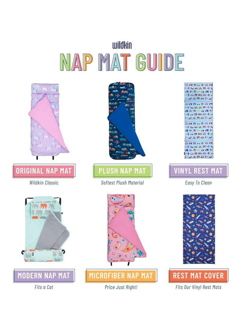 100% Cotton Kids Nap Mat Cover And Girls Sewn In Flap Pillowcase Design Rest Mat Cover Fits Our Vinyl Nap