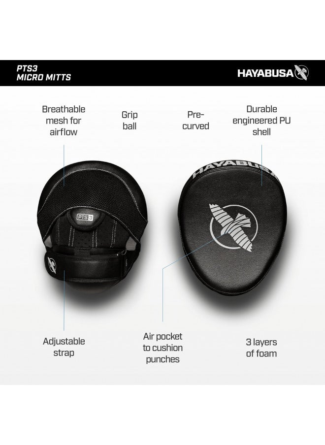 Hayabusa PTS 3 Focus Mitts Pair - Black, Micro