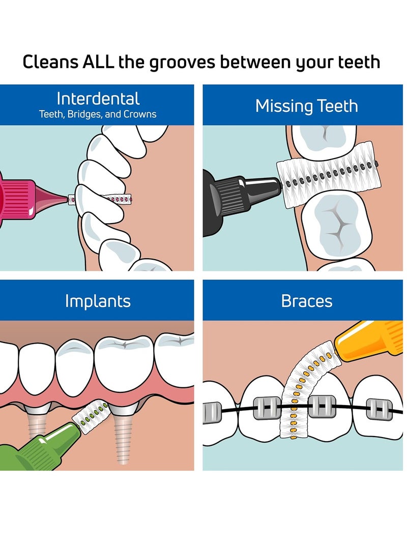 TEPE Interdental Brush Original, Soft Dental Brush for Teeth Cleaning, Mixed Pack
