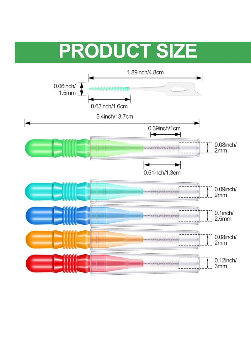 350 Pieces Interdental Brush Tooth Floss Tooth Cleaning Tool Toothpick Dental Tooth Flossing Head Oral Dental Flosser Teeth Soft Dental Picks Refill Dental Flosser Toothpick Cleaners (Mixed Color)