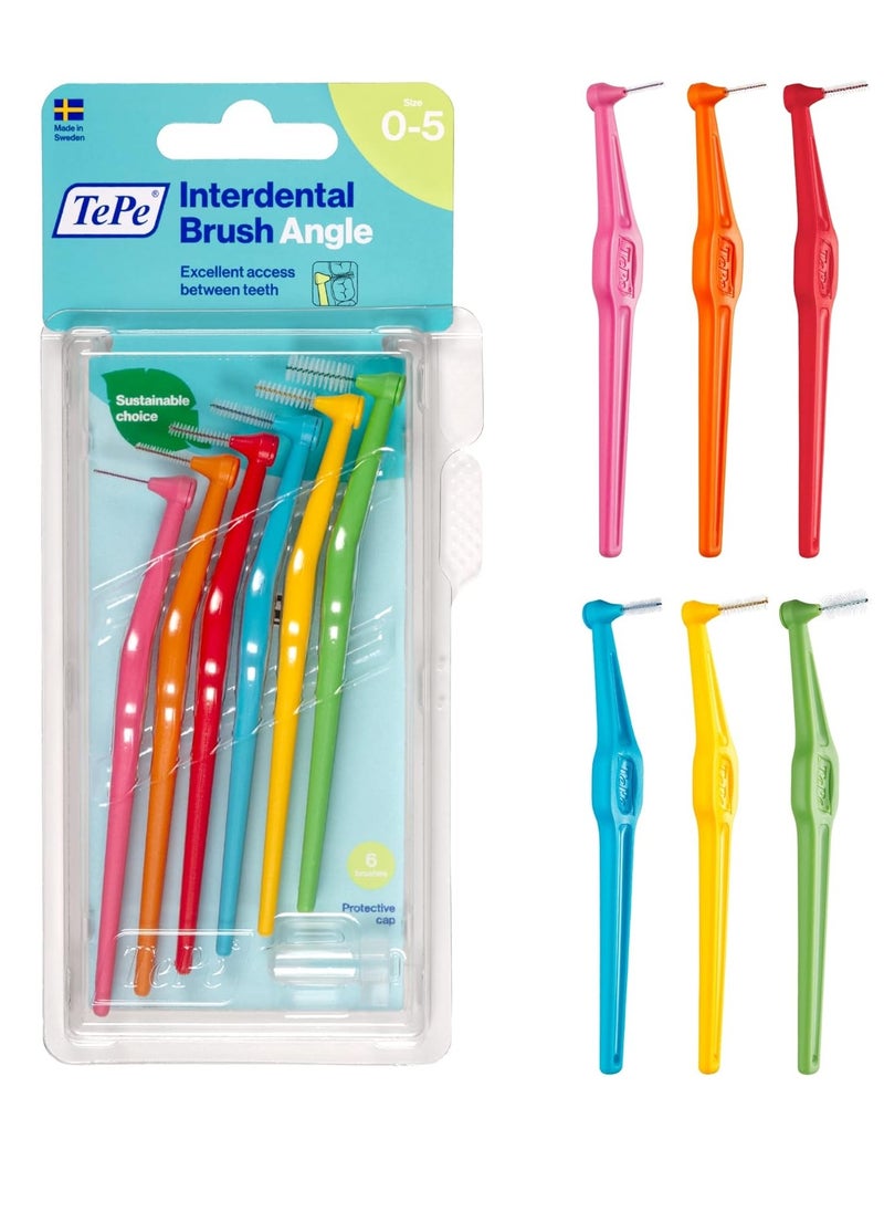 TEPE Interdental Brush Angle, Angled Dental Brush for Teeth Cleaning, Multi Pack