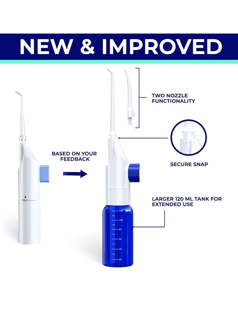 ORAVIX Dental Water Flosser Tonsil Stone Remover, Oral Irrigator Water Flosser, Gentle Water Flosser for Sensitive Teeth and Gums, Kids Water Flosser, Manual Water Flosser No Electricity or Batteries