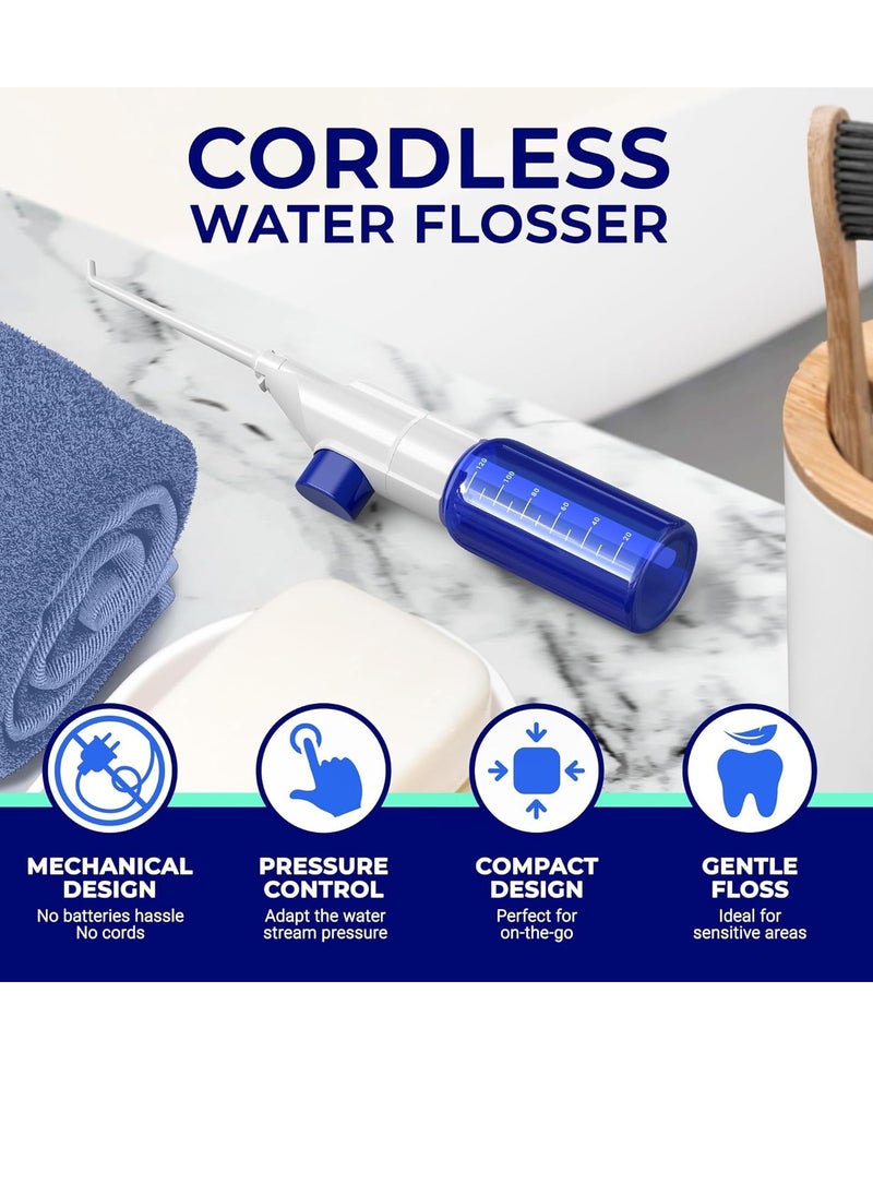 ORAVIX Dental Water Flosser Tonsil Stone Remover, Oral Irrigator Water Flosser, Gentle Water Flosser for Sensitive Teeth and Gums, Kids Water Flosser, Manual Water Flosser No Electricity or Batteries