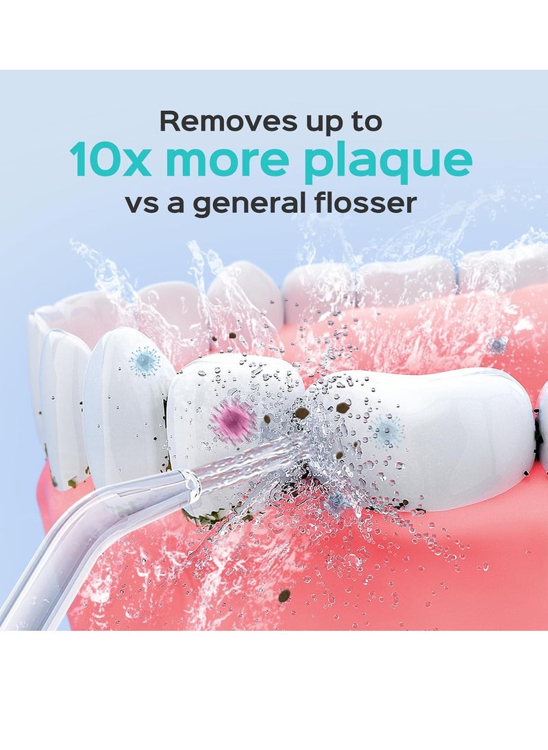 Water Dental Flosser Teeth Pick: COSLUS 12 Settings Pressure Professional Gums, Braces, Dental Care, 600ML Electric Oral Irrigator Waterproof Flossing Cleaner Deep Cleaning with 5 Tips for Family E1