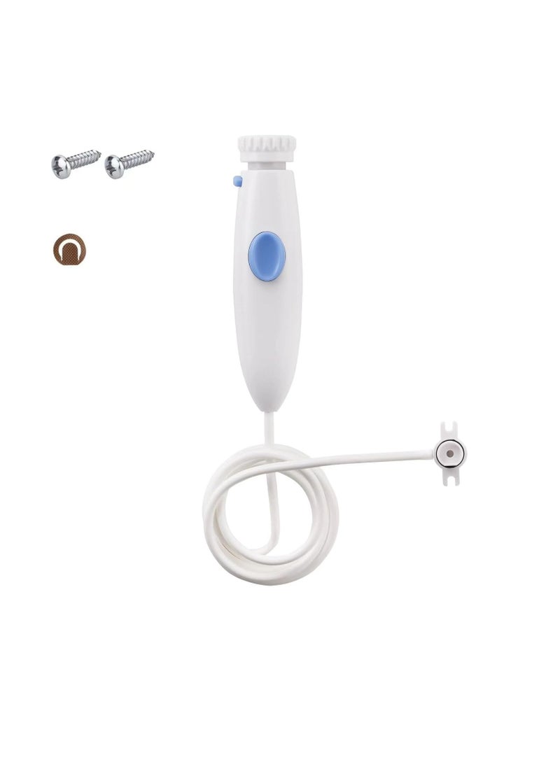 Replacement Hose and Handle Parts Compatible with Waterpik Water Flosser WP-100 WP-140 WP-150 WP-900 Series Oral Irrigator, Plastic Handle, Oral Hygiene Accessories (Pause Button)