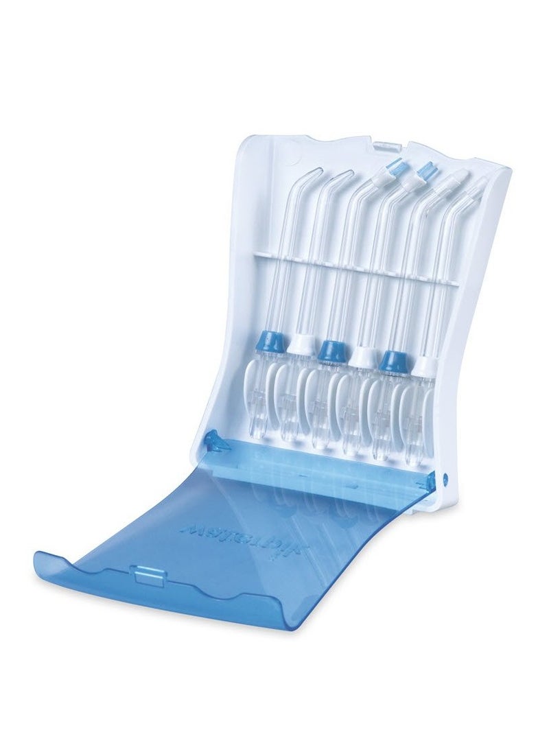 Waterpik Water Flosser Tips Storage Case and 6 Count Replacement Tips, Convenient, Hygienic and Sturdy Storage Case