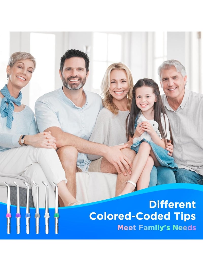 for Waterpik Replacement Heads, Replacement Tips for Water Flosser, Suitable for Waterpik Accessories Replacement Tips, for JT-100E(6 Classic Jet Tips)