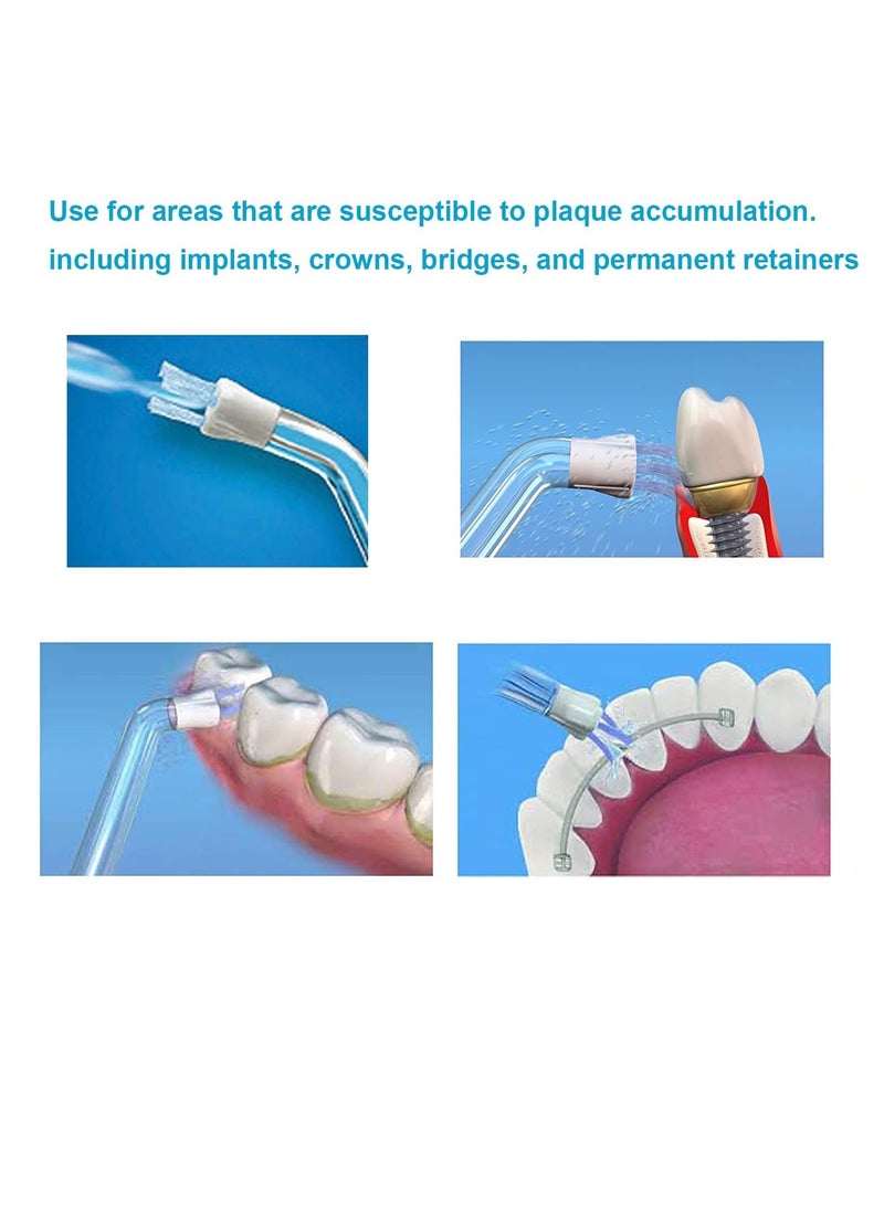 Plaque Seeker Replacement Tips Compatible with Waterpik Water Flossers and Other Brand Oral Irrigators, Water Flosser Tip Replacement, Plaque Remove Brisles Tips(4-Pack)