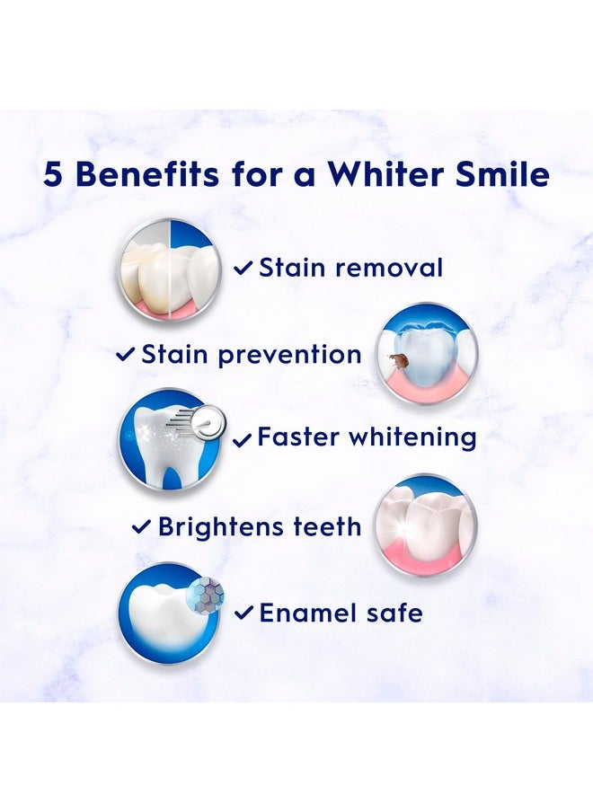 3D White Brilliance Vibrant Peppermint Teeth Whitening Toothpaste, 4.6 Oz Pack Of 3, Anticavity Fluoride Toothpaste, 100% More Surface Stain Removal, 24 Hour Active Stain Prevention