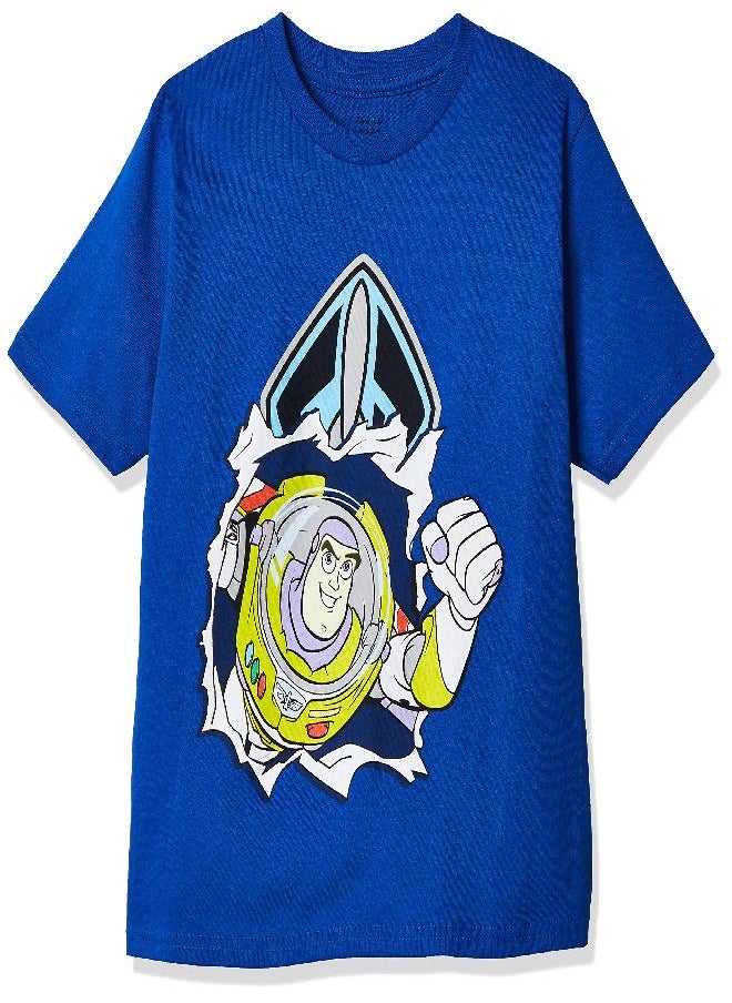 Disney baby boys Buzz Lightyear Tee movie and tv fan t shirts, Royal, 3T US