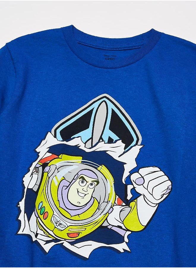 Disney baby boys Buzz Lightyear Tee movie and tv fan t shirts, Royal, 3T US